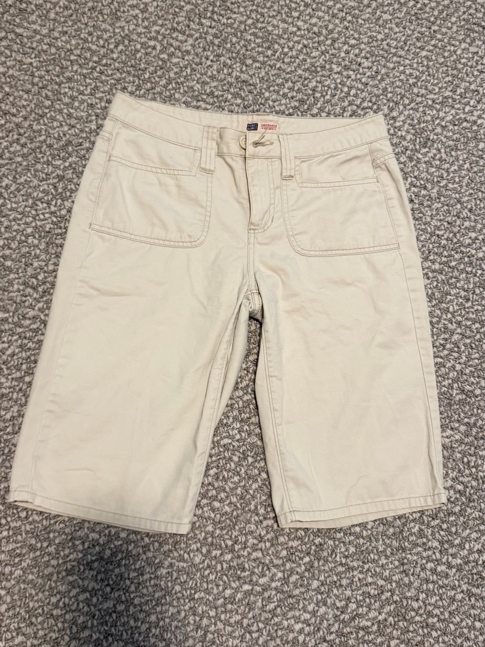 Classic Faded Glory Originals Women's 4 Beige Cotton Shorts from Bangladesh